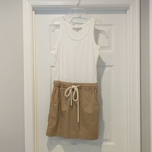 Loft sleeveless dress with drawstring